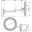 Дзеркало Hansgrohe ADDSTORIS з підсвіткою LED, чорний матовий (41790670)