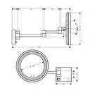 Дзеркало для гоління Hansgrohe AddStoris з LED освітленням, золото (41790990)