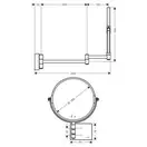 Зеркало косметическое Hansgrohe AddStoris, хром (41791000) фото 2 Aquada.com.ua