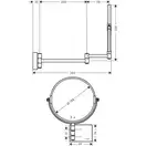 Дзеркало для гоління Hansgrohe AddStoris, чорний матовий хром (41791340)