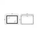 Дзеркало Mixxus LIGHT MR01-80x60 з Led Touch, Anti-fog, димером, регулятором яскравості, годинником (MI5998)