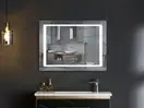 Дзеркало Mixxus STYLE MR03-70x50 з Led Touch, Anti-fog, димером, регулятором яскравості, годинником (MI6006)
