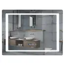Дзеркало Mixxus STYLE MR03-90x70 з Led Touch, Anti-fog, димером, регулятором яскравості, годинником (MI6007)