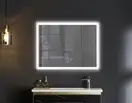 Дзеркало Mixxus FLAT MR04-100x60 з Led Touch, Anti-fog, димером, регулятором яскравості, годинником (MI6008)