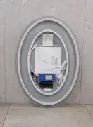 Дзеркало Mixxus PLAIN MV02-50x70 з Led Touch, Anti-fog, димером, регулятором яскравості, годинником (MI6010)