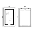 Дзеркало Mixxus HARD MR06-50x80-CASE з Led Touch, Anti-fog, димером, регулятором яскравості, годинн (MI6657)