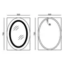 Дзеркало Mixxus PLAIN MV03-50x70 з Led Touch, Anti-fog, димером, регулятором яскравості (MI6664)