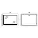 Дзеркало Mixxus STYLE MR13-80x60-Reverse з Led Touch, Anti-fog, димером, регулятором яскравості (MI (MI6666)
