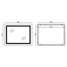 Дзеркало Mixxus WARM MR12-90x70-Reverse з Led Touch, Anti-fog, димером, регулятором яскравості (MI6 (MI6675)