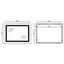 Дзеркало Mixxus WARM MR02-100x80 з Led Touch, Anti-fog, димером, регулятором яскравості, годинником (MI6935)