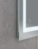 Дзеркало Mixxus WARM MR02-100x80 з Led Touch, Anti-fog, димером, регулятором яскравості, годинником (MI6935)