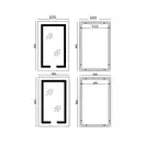 Дзеркало Mixxus HARD MR07-50x80 з Led Touch, Anti-fog, димером, регулятором яскравості (MX9992)