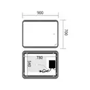 Дзеркало Mixxus Premium OLIVARY MR19-90x70-Reverse з Led Touch, Anti-fog, димером (3-6,5kK) (MP6630