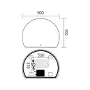 Дзеркало Mixxus Premium TOPPER MS01-90x70-Reverse з Led Touch, Anti-fog, димером (3-6,5kK) (MP6632)