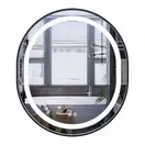 Дзеркало Mixxus Premium ELLIPSE MV05-80x70-Reverse BLACK з Led Touch, Anti-fog, димером (3-6,5kK) ( (MP6646)