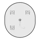 Дзеркало Mixxus Premium ELLIPSE MV05-80x70-Reverse BLACK з Led Touch, Anti-fog, димером (3-6,5kK) ( (MP6646)