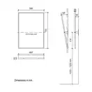 Дзеркало відкидне NOFER для людей з інвалідністю 70x50 см, Satin (08023.S)