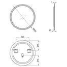 Зеркало Qtap Virgo R600 с LED-подсветкой QT1878250660W
