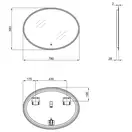 Зеркало Qtap Virgo 780х580 с LED-подсветкой QT18783502W