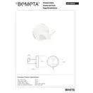 Гачок подвійний 104106034 White Bemeta Чехія