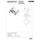 104106035 NEO гачок подвійний,нерж Bemeta Чехія (104106035)