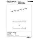 104606112 OMEGA:планка з 6-ма гачками  Bemeta  Чехія (104606112)