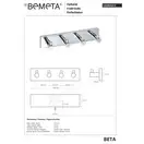 планка з чотирьма гачками 132405212 BETA Bemeta Чехія