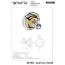 144206018 Retro Гачок(золото/хром), Bemeta (144206018)