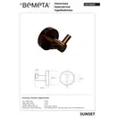 155106032 Amber Гачок подвійний Bemeta (155106032)