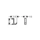 Крючок для полотенец тонкий Hansgrohe WallStoris, чёрный матовый (набор 2 шт.) (27929670) фото 2 Aquada.com.ua