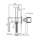 KOER KB-23009-05 Змішувач для гігієнічного душу, чорний (KR3511)