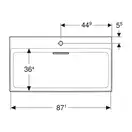 Зовнішня інсталяція для унітазу для підлоги 101 см Geberit Monolith Plus (фронтальна панель - кераміка під сланець / бічна панель - чорний хром)  131.201.00.7