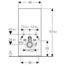 Наружная инсталляция для подвесного унитаза 101 см Geberit Monolith Plus, стекло умбра (коричневый) (131.221.SQ.5) фото 4 Aquada.com.ua