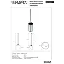 104913092 Omega Туалетна щітка з тримачем на підлогу Bemeta Чехія (104913092)