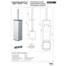 135913091Beta:Туалетна щітка з тримачем на підлогу/настінним (метал) Bemeta Чехія (135913091)