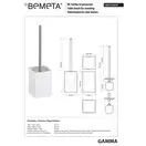 145713314 Gamma Щітка WC підлогова білий Bemeta Чехія (145713314)