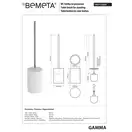 145713324 Gamma: Щітка WC підлогова, білий Bemeta Чехія (145713324)