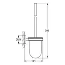 Йоршик підвісний Grohe Essentials, нікель глянсовий/скло матове  40374BE1