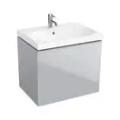 Клавіша змиву Geberit Omega 60 (панель - пісочно-сіра глянець, декоративна смужка - дзеркальна, рамка - хром глянець)  115.081.JL.1