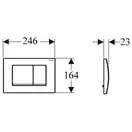 Geberit Delta 30 Клавиша смыва, матовый хром (115.137.46.1)