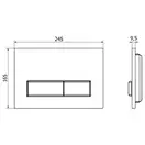 Кнопка смыва для инсталляции MEXEN FENIX 09 CHROME MATT (MEX-600902)