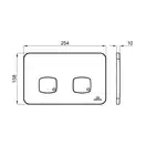 Кнопка змиву Noken NK Concept Smart-line подвійна, хромована (100173670)