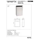 Відро для сміття 101915051 6L Hotel 6л навісне прямокутне, нерж Bemeta Чехія