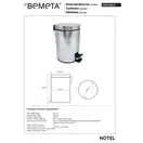 104315012 HOTEL Відро для сміття 5L , Bemeta (104315012)