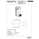 104315082 Hotel:відро для сміття 20L Bemeta Чехія (104315082)