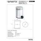 Відро для сміття 104315102 Hotel  40л Bemeta Чехія