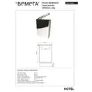 125115041 HOTEL корзина для сміття квадр 155x355x460 мм, глянець Bemeta Чехія (125115041)