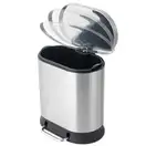 Відро для сміття з плавним закриттям овальне Mixxus Premium Strong-TC0105 SS Color 5л колір наржаві (MI7080)