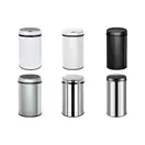 Відро для сміття сенсорне кругле Mixxus Premium Ellipse-TC0109 Chrome-Black 9л (хром-чорне) (MI7083