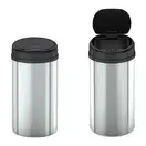Відро для сміття сенсорне кругле Mixxus Premium Ellipse-TC0109 Chrome-Black 9л (хром-чорне) (MI7083
